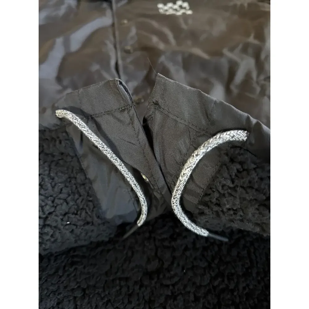 NWOT Men’s Neff Coach Jacket Black Lined Windbreaker Size XL